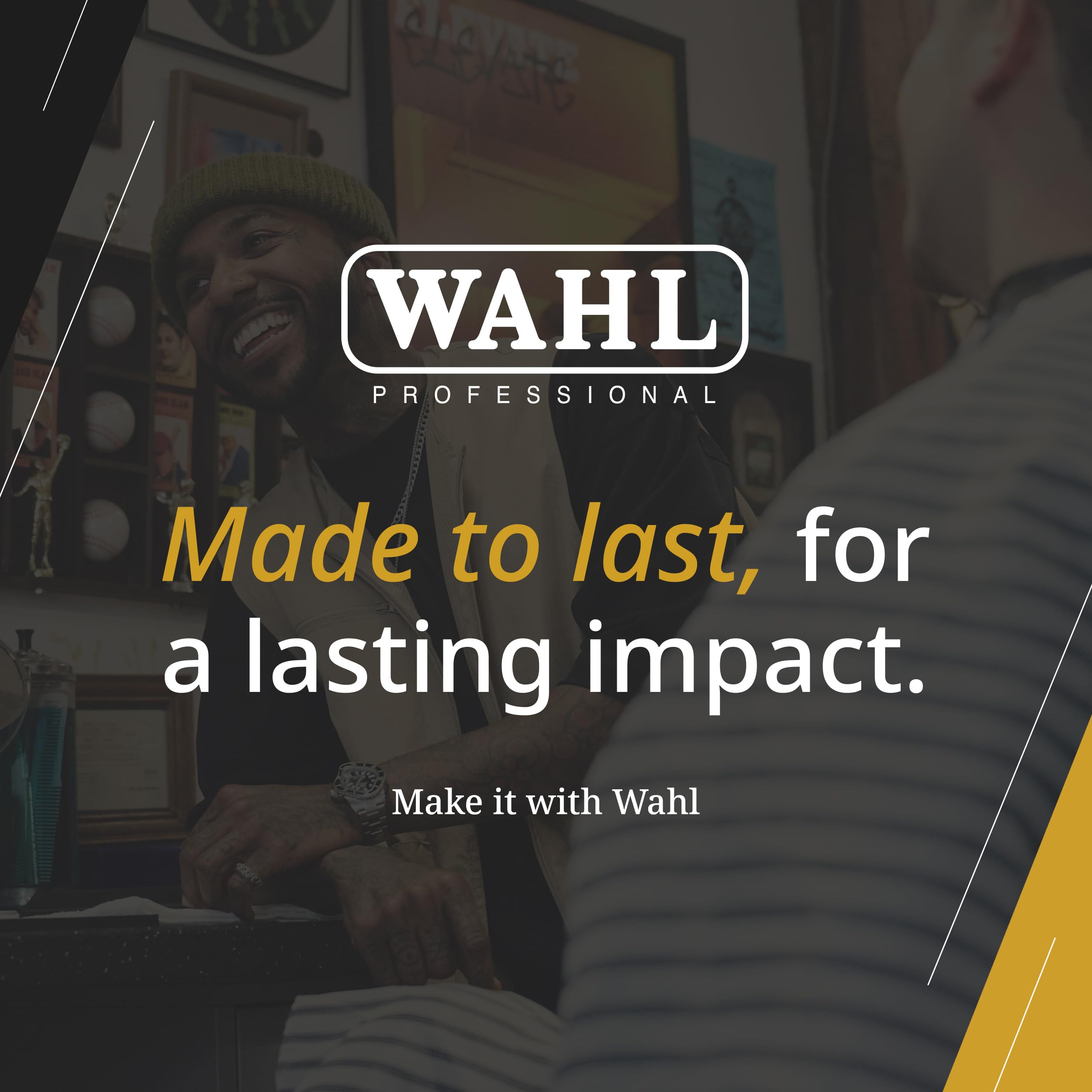Wahl Professional Senior 2.0 Cordless Clipper, Carbon Steel DLC Coated Blade with Zero Gap Capability, Adjustable Taper Lever, Lithium Ion Power, Black and Metallic Silver