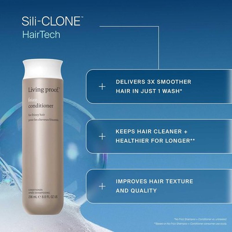 Living Proof No Frizz Conditioner - Smoothing Formula for All Hair Types | Controls Frizz & Softens Hair