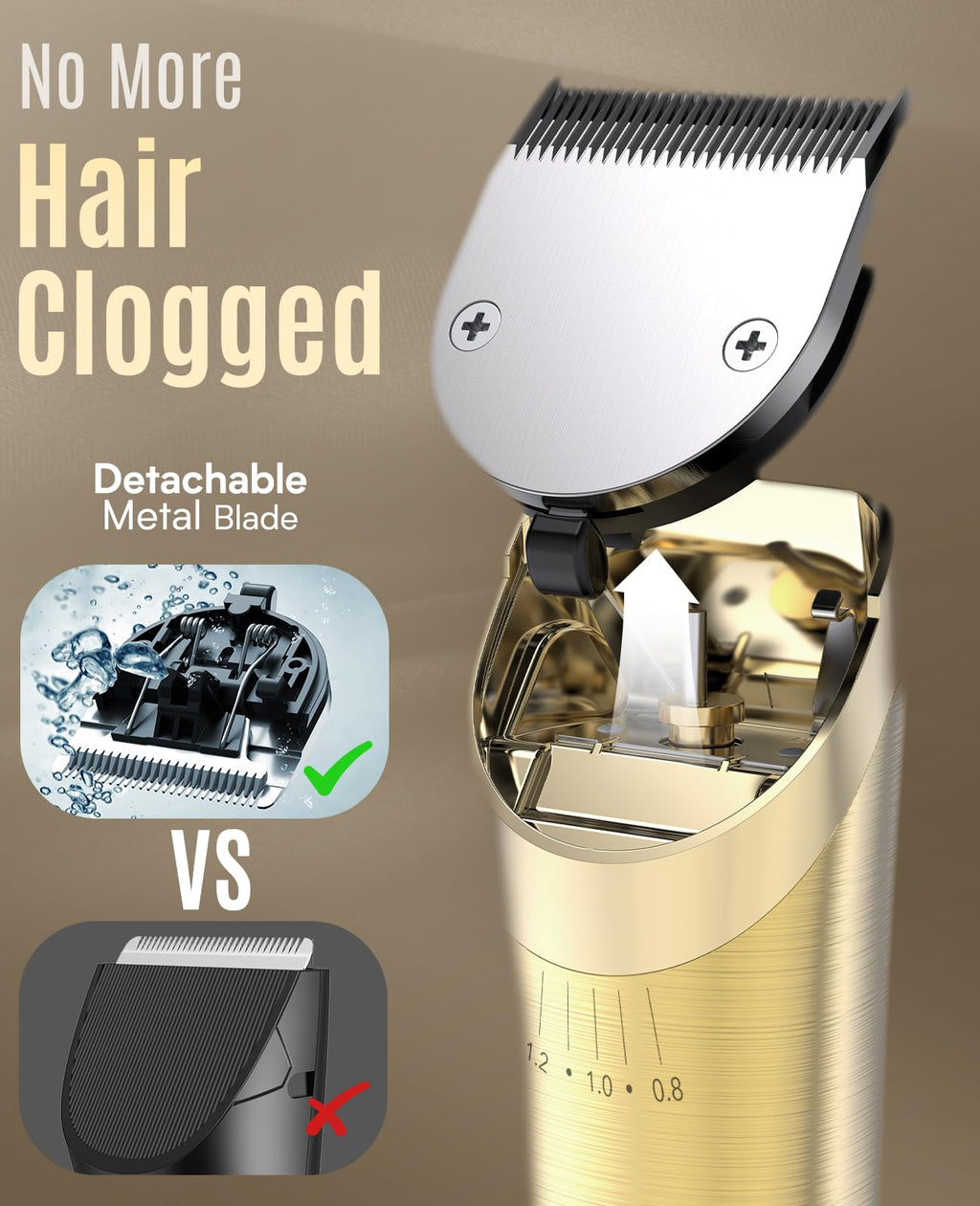 oneisall Cordless Horse Clippers,Low Noise 2 Speed Grooming Clippers,Horse Trimmer Shaver Kit for Matted Long Hair,Detachable Stainless Steel Blade Grooming Kit for Thick Coat