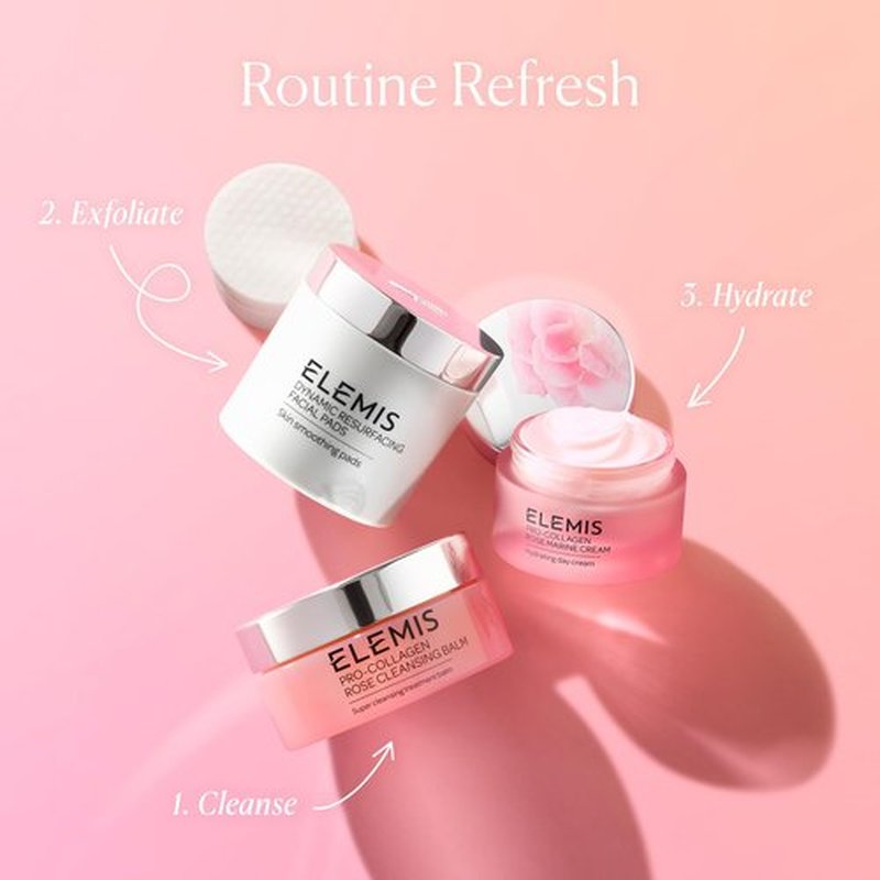 ELEMIS Pro-Collagen Rose Cleansing Balm - 3-in-1 Daily Face Cleanser - Melts Away Waterproof Makeup and Sunscreen - Rose and Elderberry Oil - 100