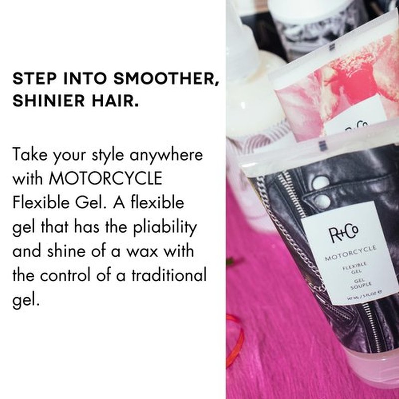 R+Co Motorcycle Flexible Gel |Hybrid Styling Gel with the Flexibility and Shine of a Wax | Heat Protective & Volumizing|Sulfate-Free, Vegan & Cruelty-Free. 5 oz (Pack of 2)