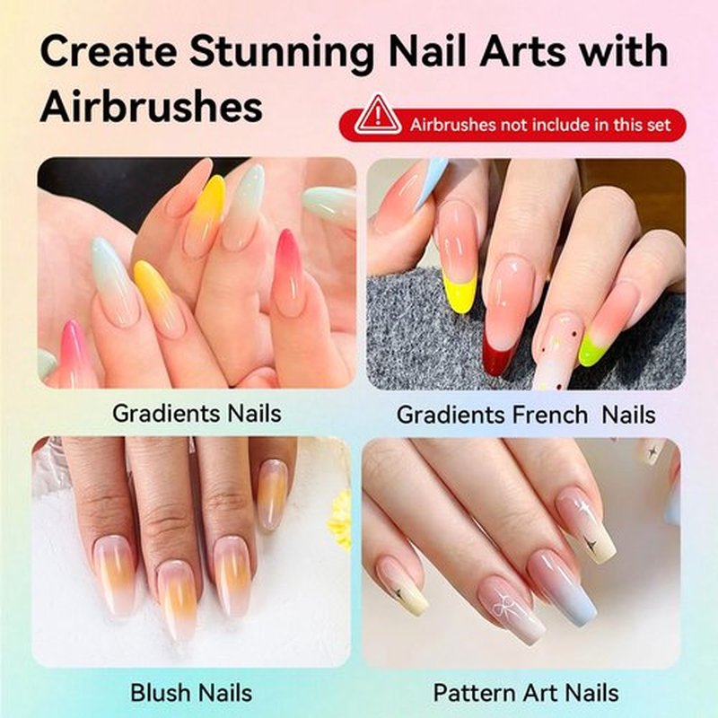 JODSONE 32 Colors Airbrush Gel Nail Polish kit, No Dilution Gel Nail Polish Strong Coverage, Highly Saturated Colors Ideal for at Home Salon Use Girls Gift