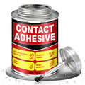 kuailaya 6 oz Contact Cement Adhesive, Contact Cement Glue Strong Instant Bonding Waterproof Flexible Good Weather Resistance Durable and Long-Lasting for Carpentry Shoe Repair and DIY Projects
