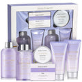BODY & EARTH Bath and Body Gift Set - 6 Pcs Lavender Bath Kit for Women Spa Set, Perfect Birthday, Mother's Day Gift Set for Women Includes Bubble Bath, Shower Gel, Body Lotion