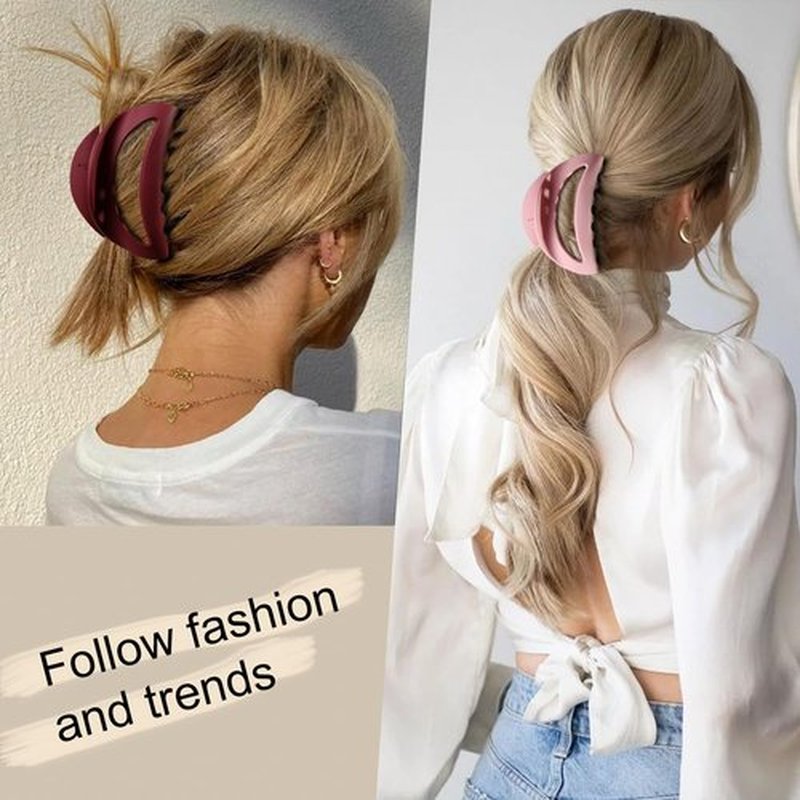 6Pcs Silicone Hair Claw Clips for Women, Mellow Flexible Hair Clip No Normal Hard Plastic Material,Non-Slip Strong Hold Durable Won't Break Cozy Claw Clips for Thick Hair