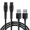 Qjin 5V Charger Cable for Philips Norelco Shaver i9000 Prestige Ultra 2400 3600 3900, USB Charging Cord for OneBlade QP1324 QP2834 QP2724 QP4530 & Body Groomer BG5490 BG7490, 2 Pack