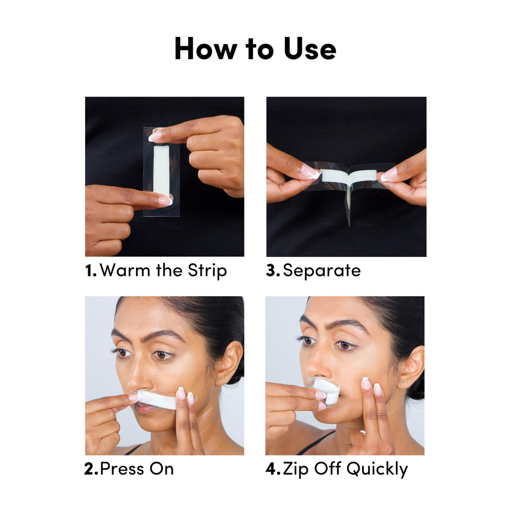 Parissa Face & Lip Wax Strips — Facial Hair Removal for Upper Lip, Chin & Jawline | Gentle for Sensitive Skin | Ready-to-Use, No Heat | 20 Strips (10 x 2)