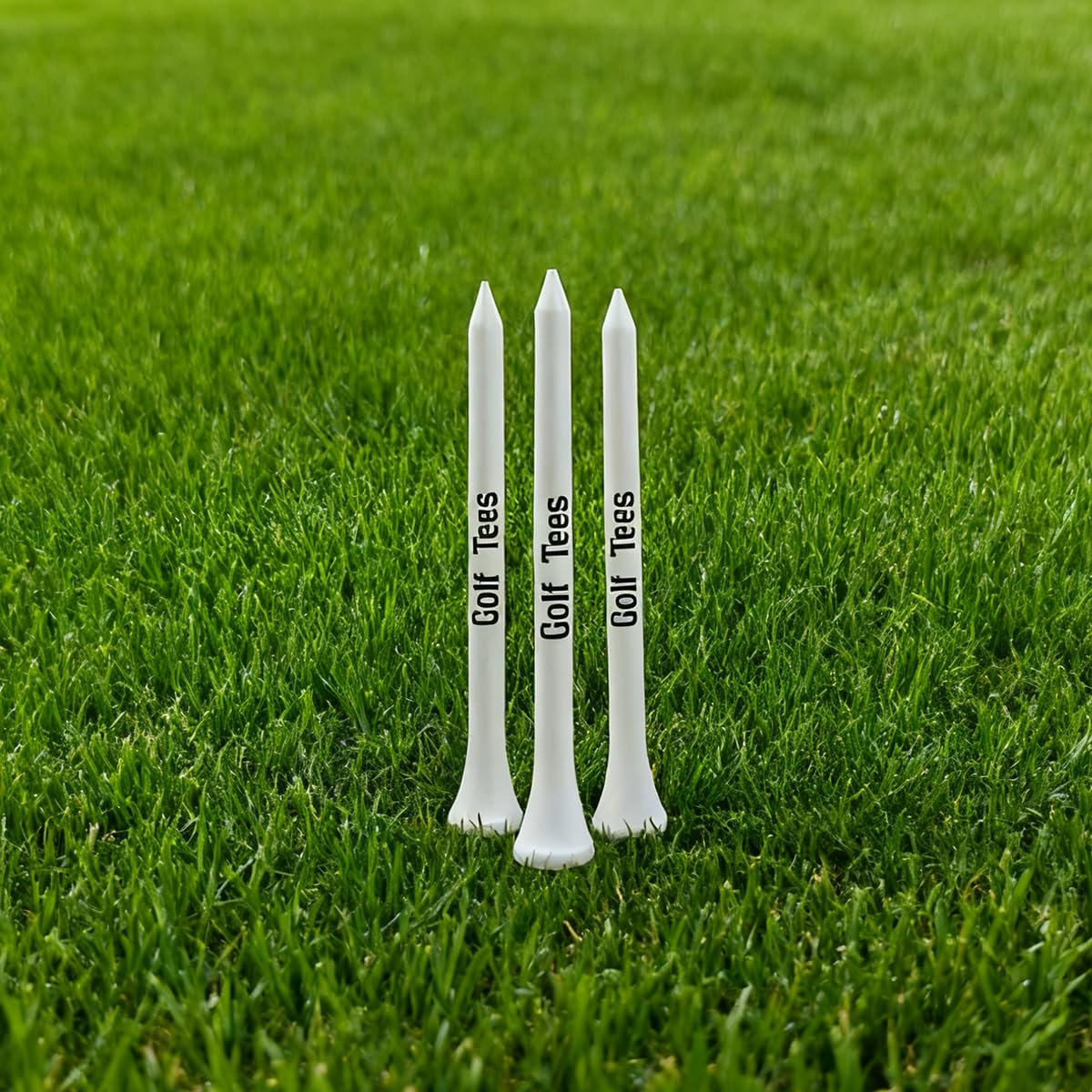 VAGUYGY Premium Bamboo Golf Tees | 83mm (3.25") Wooden Tees | Golf Gifts for Men | Vintage-Style tee Case Golf Accessories for Men | Funny Golf Accessory for Golfers (White, 10 Pack)