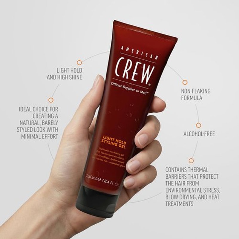 American Crew Hair Gel - Light Hold & Low Shine for Men | 8.4 Fl Oz Perfect for Everyday Use