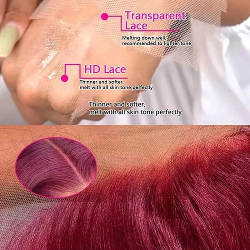 KRKRYQ 22 Inch 99J Burgundy Deep Wave Lace Front Wigs Human Hair 200% Density 13x6 Lace Front Wigs Human Hair Glueless HD Lace Frontal Wigs for Women