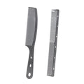 Dolmifapro 2 Pcs Black Metal Comb, Stainless Steel Fine Tooth Comb, Anti Static comb, Heat Resistant, Professional Barber Comb Set, hair combs for men, Wood Grain Design