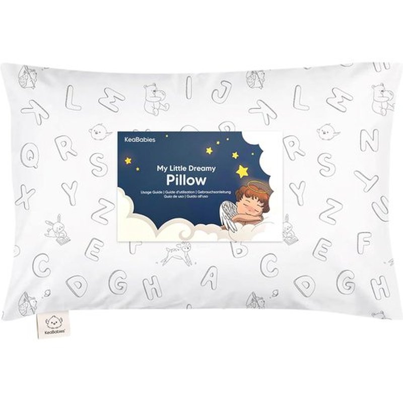 My Little Dreamy Toddler Pillow - Organic Cotton Travel Bed Pillow with Soft Pillowcase | 13x18, Machine Washable, Ideal for Ages 2-5