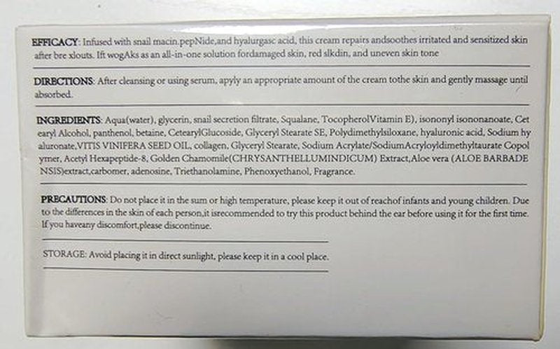 Korean Snail Mucin 93% Moisturizing Cream, Collagen Lifting & Firming Cream, Daily Facial Repair Gel for Dry/Sensitive Skin, Anti-Wrinkle Face Firming, Hydrating Serum Shrink Pores Acne, 3.52 oz; WNMS