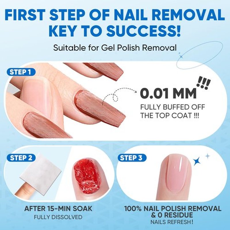 OAKDOLCHE Extra Large Nail Polish Remover Pads(12×12cm), Acetone-free Nail Polish Remover Wipes, Easily & Quickly, Professional Individually Wrapped Wet Wipes for Home & Salon Supplies, 80 PCS