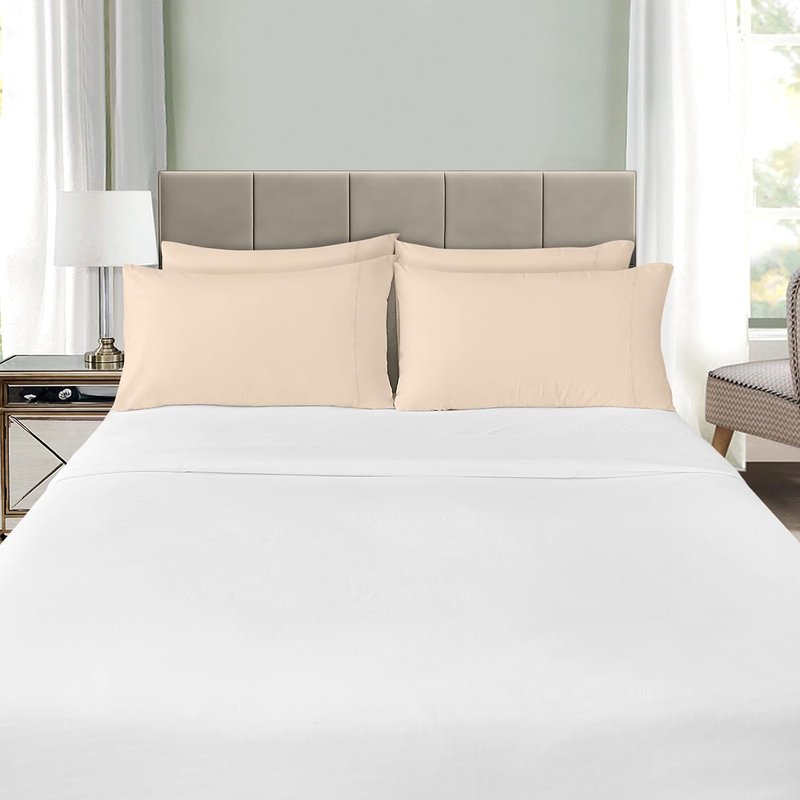 Utopia Bedding King Pillow Cases - 12 Pack Soft Brushed Microfiber - Fade Resistant 20 X 40 Inches | Beige