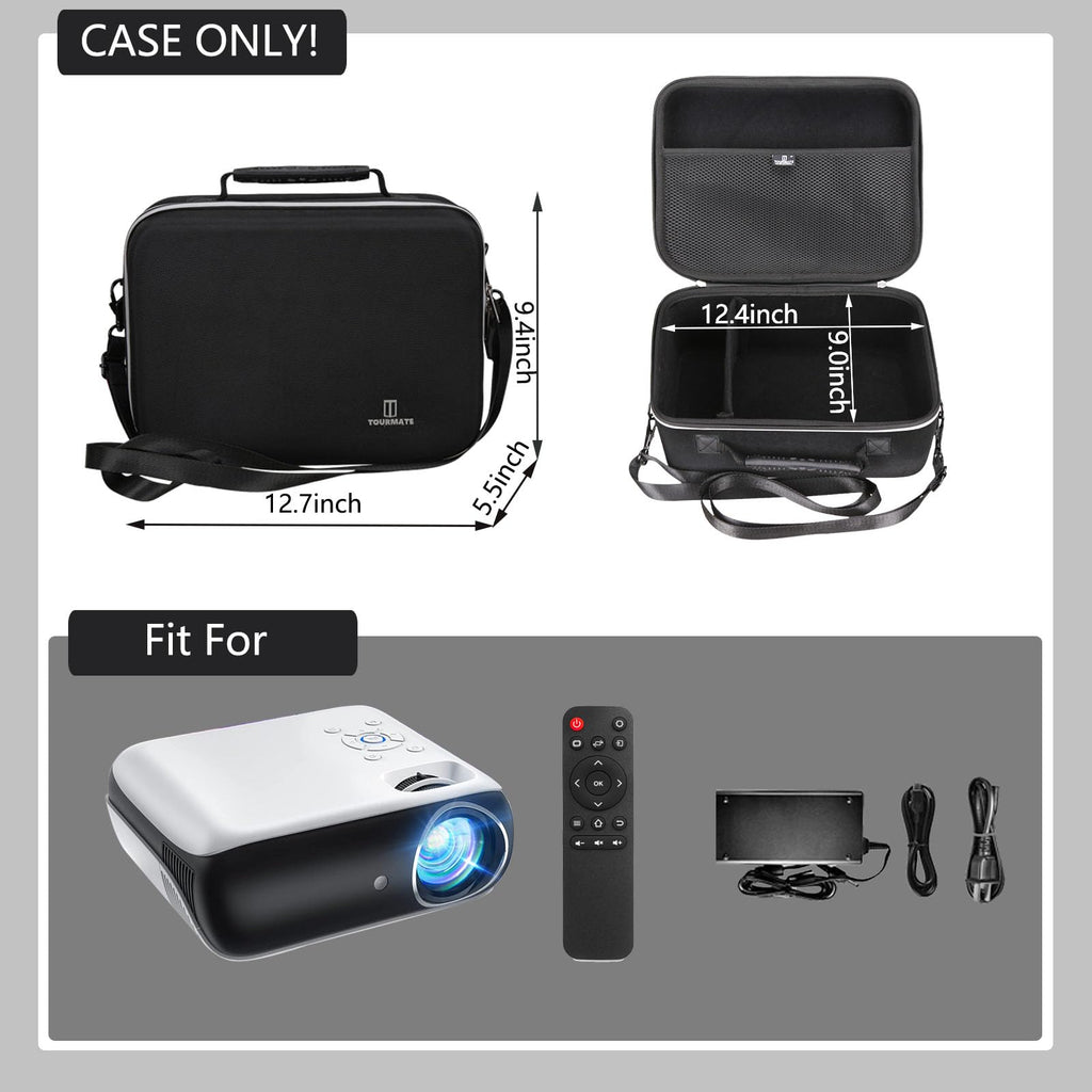 Hard Storage Case for HAPPRUN Projector, Travel case for Native 1080P Bluetooth Projector - Tourmate Case Only