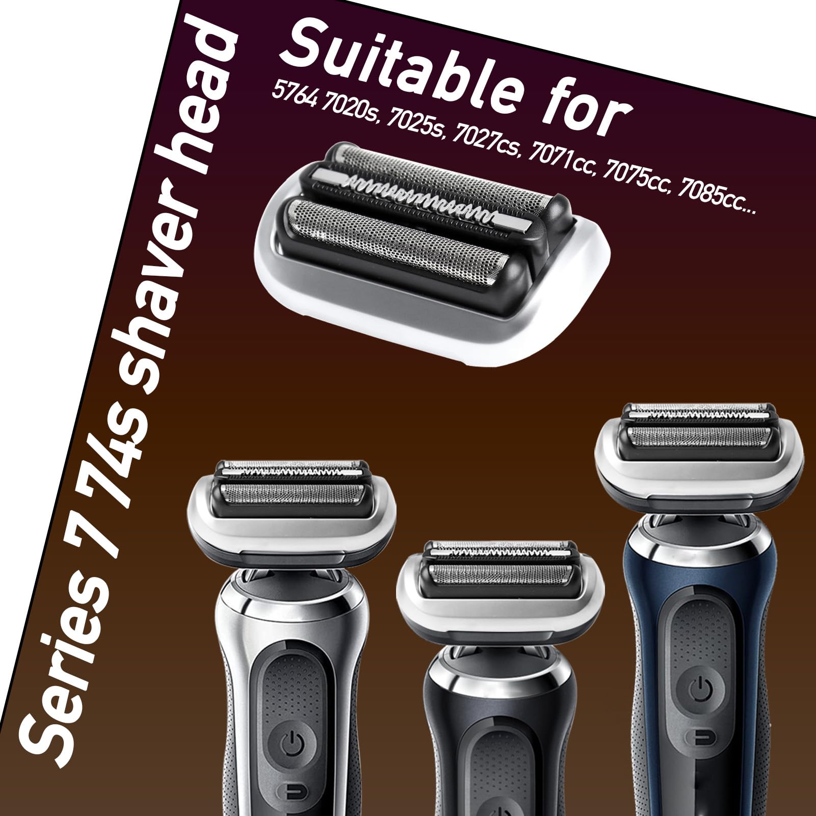 FRASAM 74S Replacement Head for Series 7 Shavers, Compatible with New Generation S7 7020s, 7025s, 7027cs, 7071cc, 7075cc, 7085cc, etc.