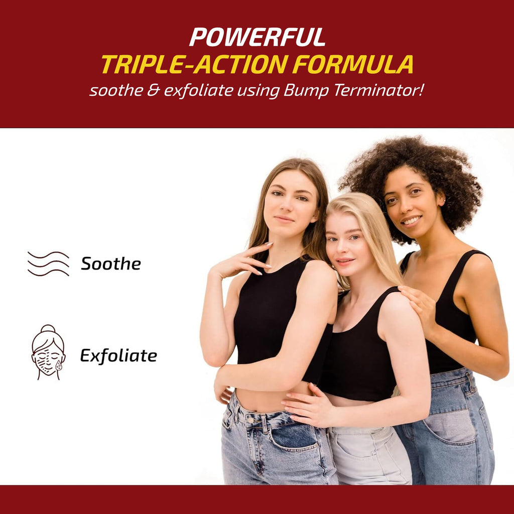 Bump Terminator Extra Strength Alcohol-Free Bumps Lotion, Razor Bump Treatment for Men & Women (4 Fluid Ounces)
