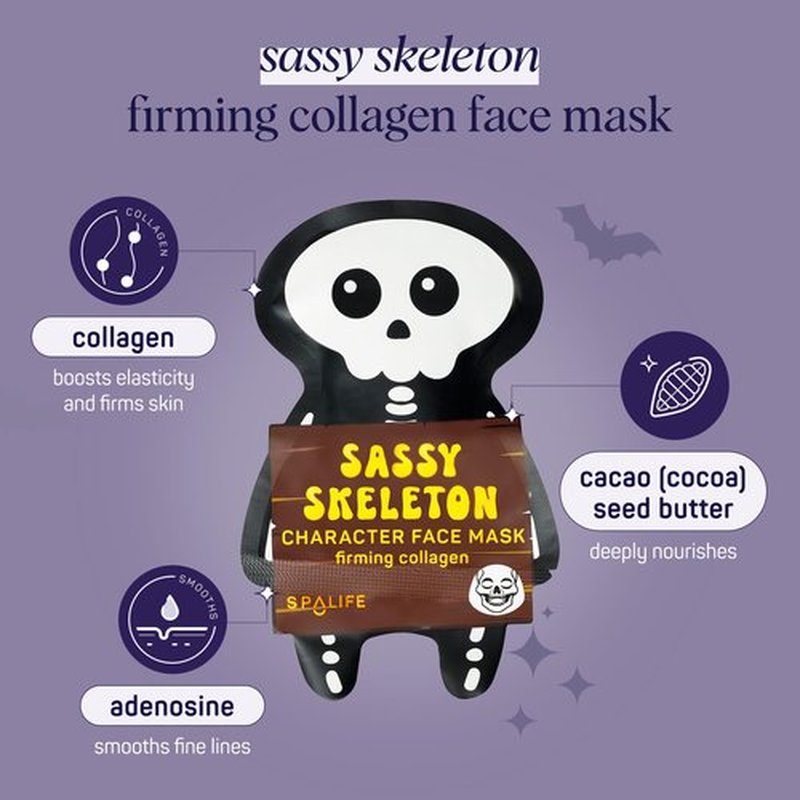 SpaLife Beauty Halloween Face Mask Hauntingly Chic Bundle | Korean Facial Masks | Firming and Detoxifying Face Mask Set | Halloween Gifts for Women | Facial Sheet Masks | 8 Pack