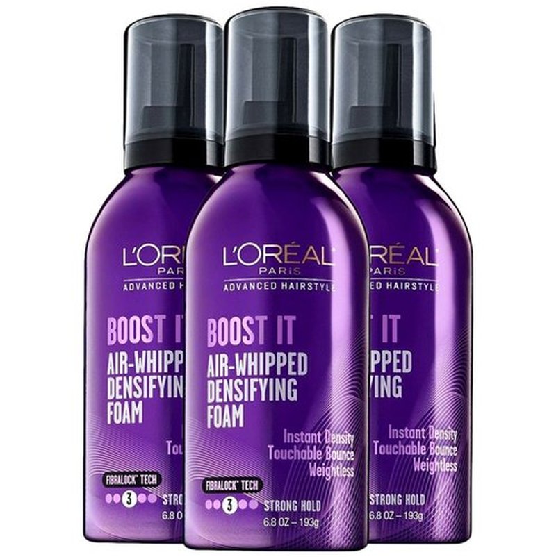 L'Oréal Paris Advanced Hairstyle BOOST IT - Air Whipped Densifying Foam, 6.8 fl. oz.