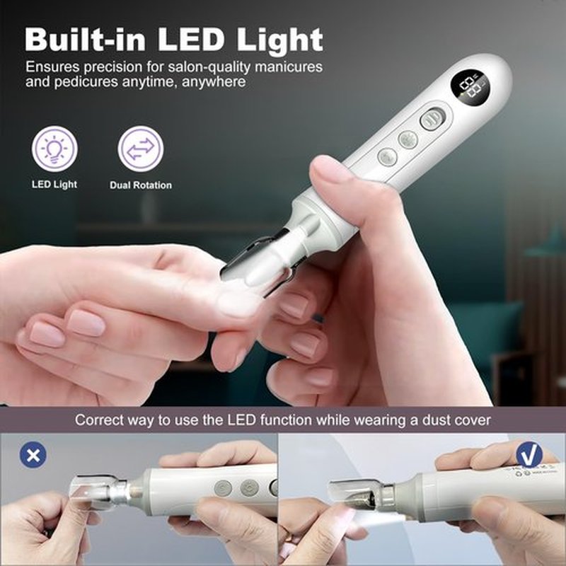 Electric Foot Callus Remover,Cordless Electric Foot File with LED Light,5000RPM-Faster Callus Remover for Feet,8-in-1 Foot Scrubber Perfect for Dead,Hard Cracked Dry Skin,Thick Toenail Ideal Gift