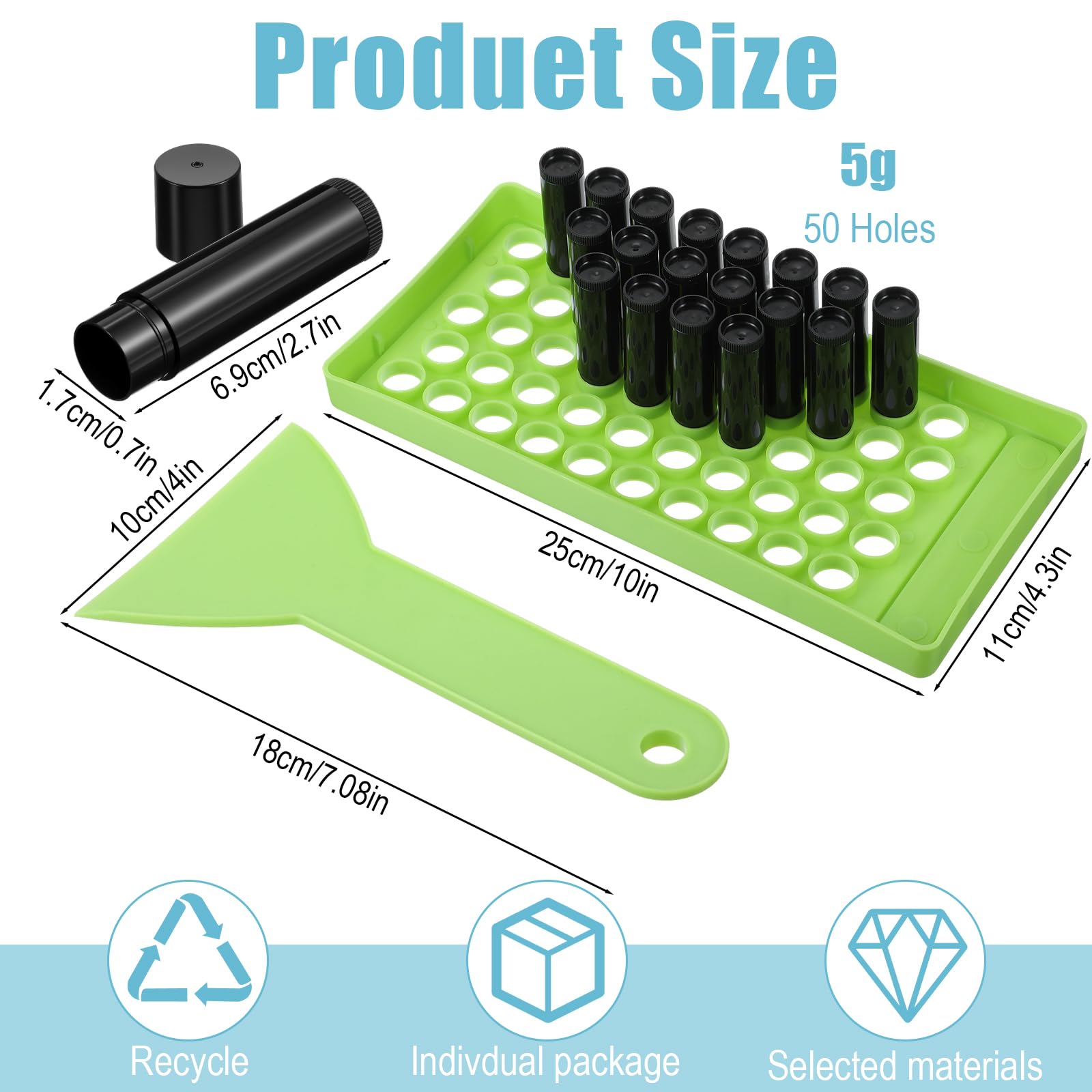 PercyEffie 100Pcs Plastic Lip Balm Tubes 5ml/5g lip balm tubes empty lips balms containers empty Black chastick containers with Filling Tray and Spatula, Rotating Type Refill Lips with Cap
