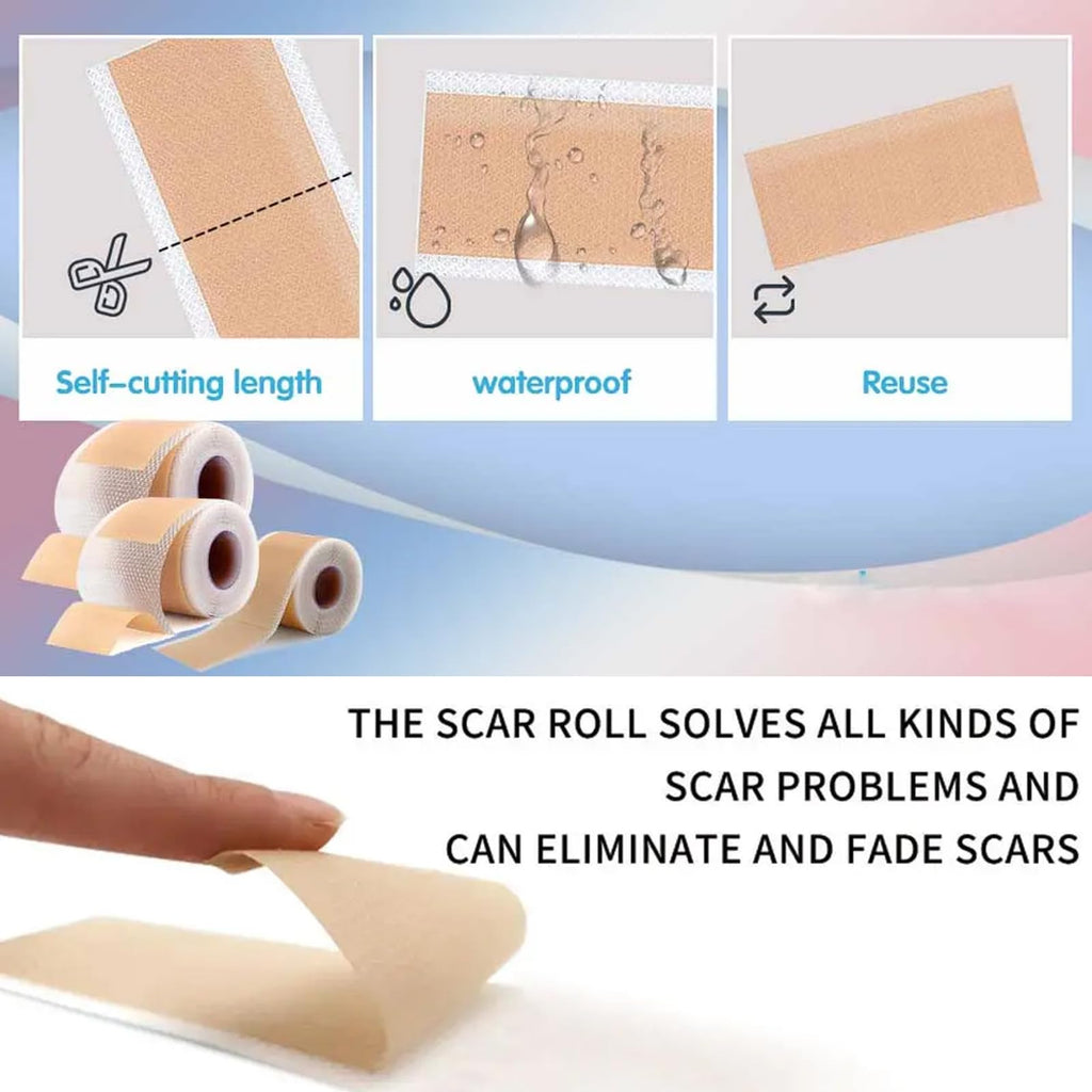Silicone Scar Sheets,LXIANGN Medical Grade Silicone Scar Tape Professional Scar Removal Sheets Surgical Skin Care (1.5”x 60”Roll)