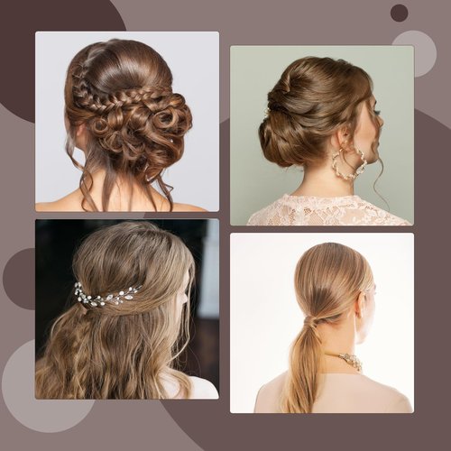 Hair Bumps for Volume Insert, Hair Sponge for Updo - Hair Mesh Filling Padding for Women - Bobby Pins - U Shape Hair Pin, Comb and Plastic Clips, Brown