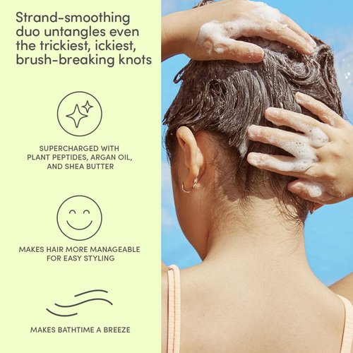 Evereden Kids Mini Haircare Set - Travel Size Detangling Shampoo & Conditioner for Ages 3+ | Vegan, Sulfate-Free, 1fl.oz Each