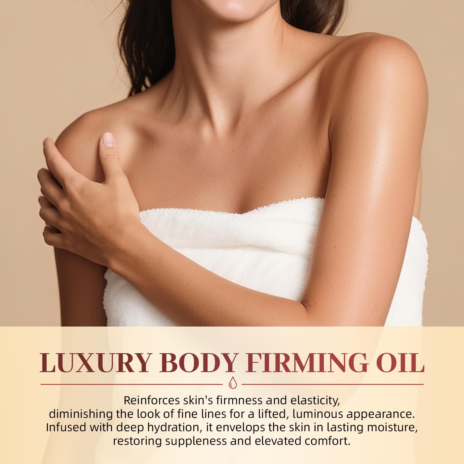 Body Firming Oil, Luxury Skin Oil For Arms Natural Plant Oils, For Arms, Legs, Stomach&Body, Lightweight Non-Greasy Firms All Over Skin, Deeply Moisturizes, After Shower Body Oil for Women, 4.06 fl oz