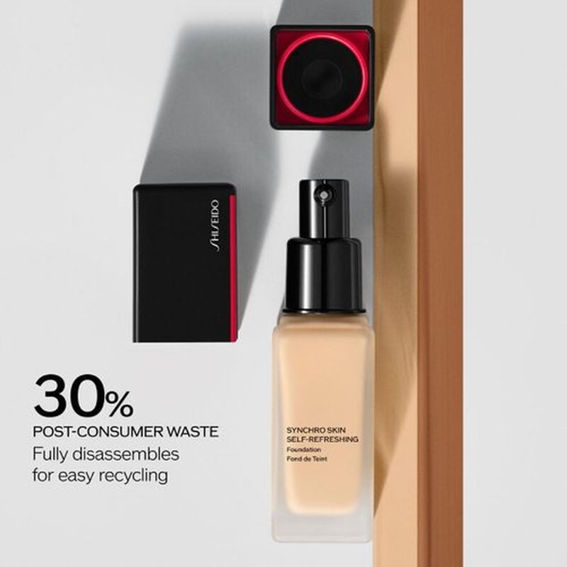 Shiseido Synchro Skin Self-Refreshing Foundation SPF 30, Ivory 120 - Medium-to-Full Buildable Coverage - Natural Finish, 24-Hour Wear - Water Resistant & Non-Comedogenic - 30 mL
