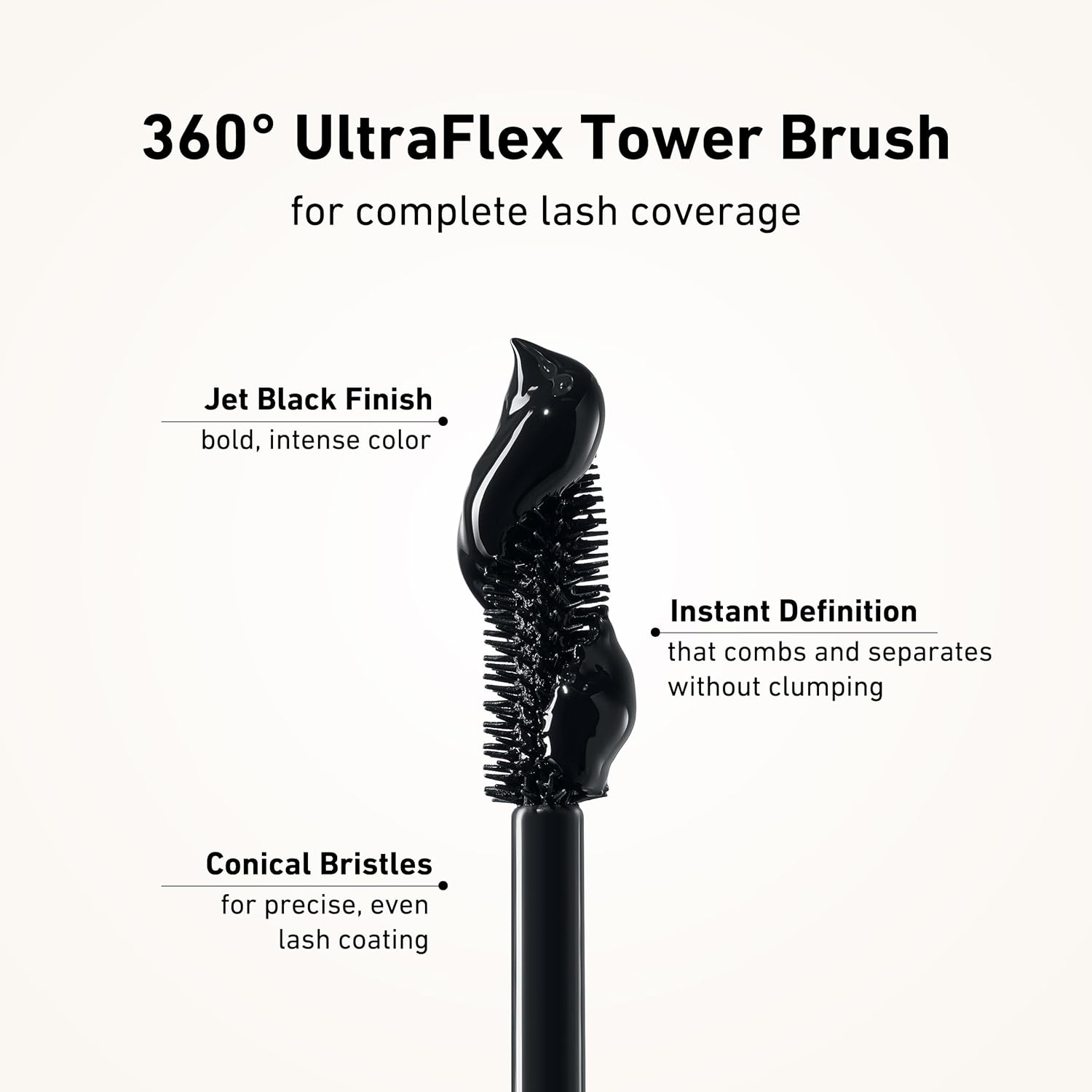 Zev First Take Mascara - Volumizing & Lengthening Formula for False Lash Effect | Buildable, Cruelty-Free, Black