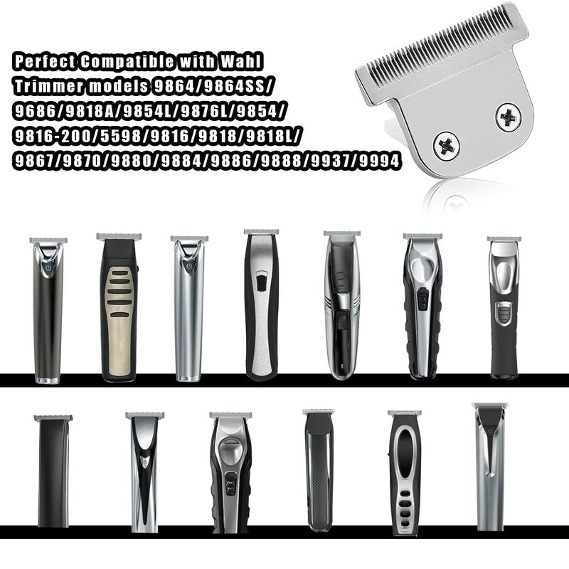 Wahl Replacement Detachable T Blade - Compatible with Trimmer Models 9864, 9864SS, 9686, 9818A, 9854L, 9876L, 9854