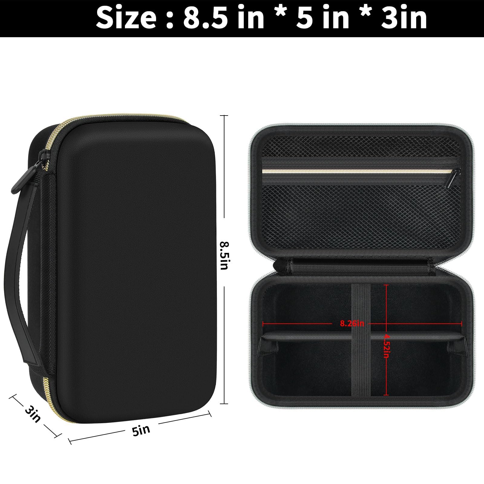 Case Compatible with Novah for Ufree for KIKIDO for GLAKER for FADEKING for GSKY for Romanda Professional Hair Clippers, Beard Trimmer Grooming Storage Holder for Hair Trimmers Set (Box Only)-Black