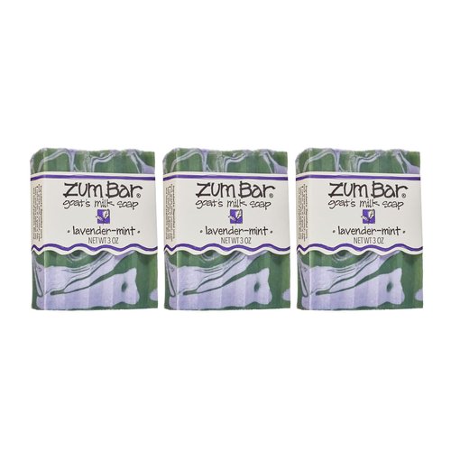 Indigo Wild Goat's Milk Soap Bar - Lavender-Mint Essential Oil Soap for Hands & Body | 3 oz (3 Pack)