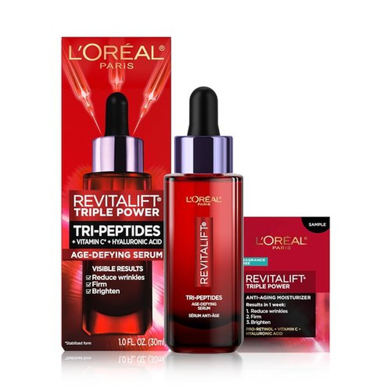 L'Oreal Paris Revitalift Triple Power Face Serum - Anti-Aging Formula That Reduces Wrinkles & Firms Skin