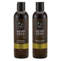 Hemp Seed Hair Care Shampoo + Conditioner, Nag Champa - 8 oz Each - With Hemp Seed Oil & Coconut Oil - Vegan, Cruelty Free