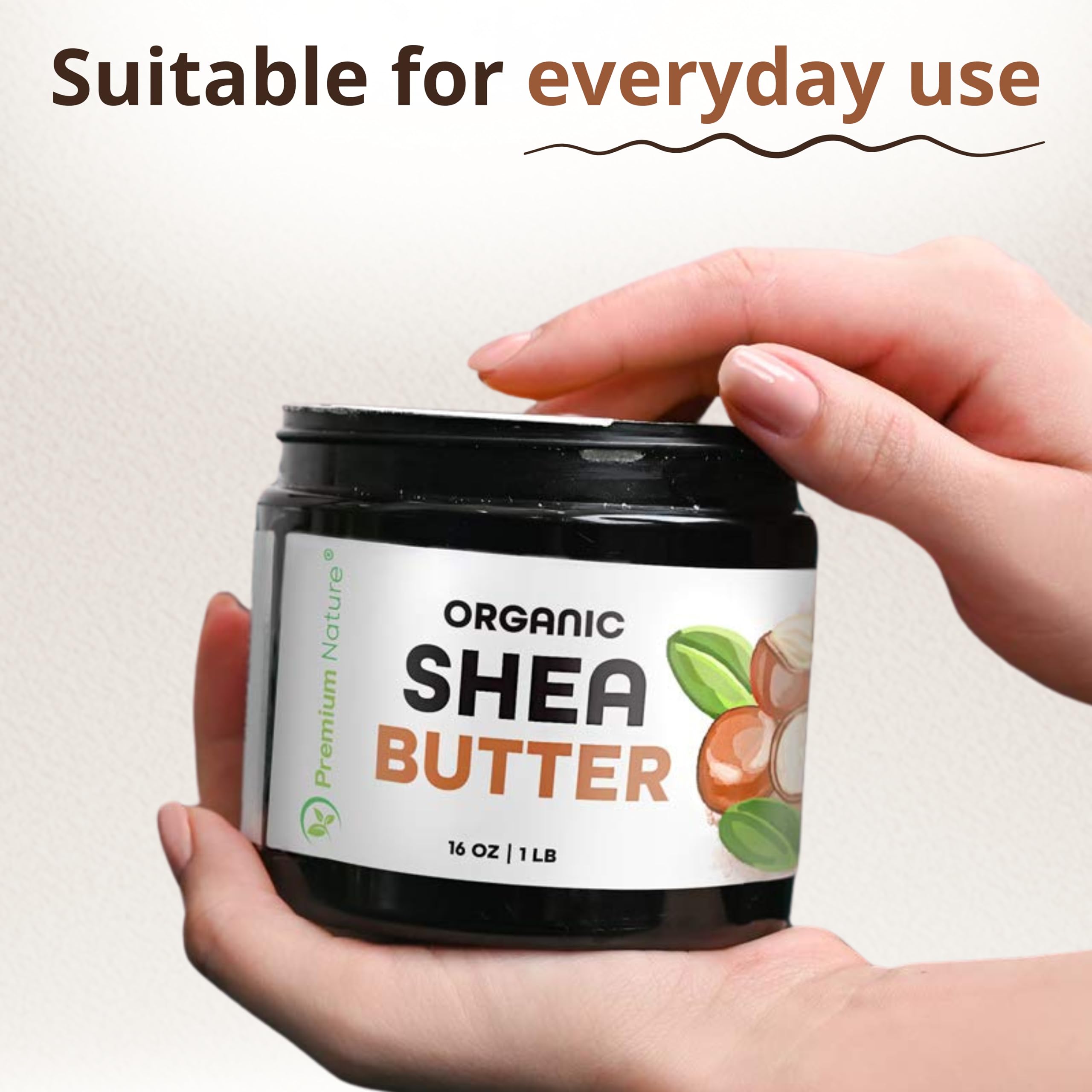 Pure Shea Butter Raw Organic for Skin Pure Virgin Unrefined Body Lotion Stretch Mark Skin Care Scar Cream Organic Shea Butter Raw Unrefined African Shae Manteca de Karite Organica Pura 16 oz