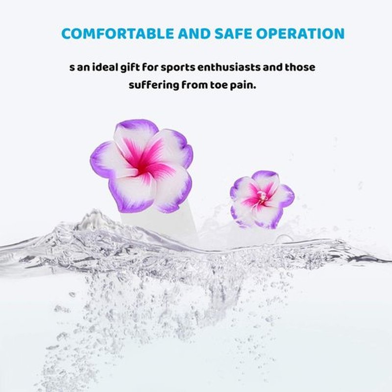 DOITOOL Silicone Toe Separators for Pedicure 32Pcs Flower Design Toe Spacers Nail Dividers Soft Reusable Stretchers for Women Home and Salon Use