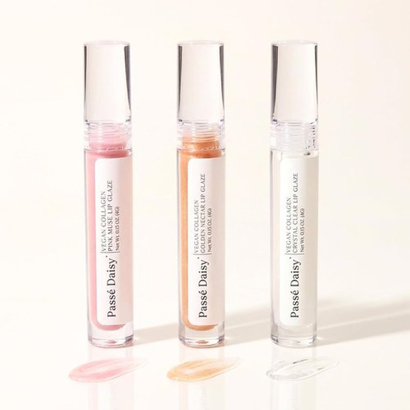 Skiennix Vegan Collagen Lip Glaze Balm - Pink Muse Silky Sheer Gloss for Hydrating Shine | Full-Size Tinted Hydration