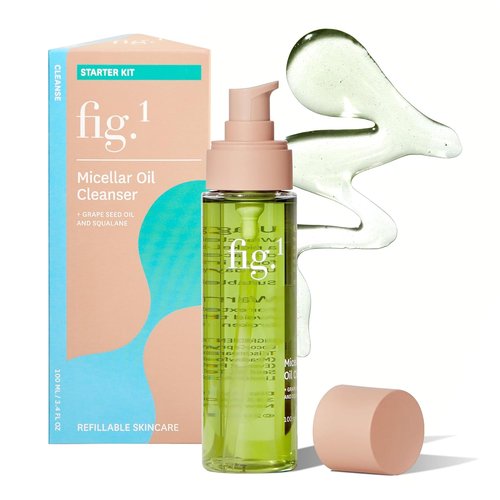 Fig.1 Micellar Oil Cleanser - Gentle Makeup Remover & Facial Cleanser with Squalane, 3.4 Oz