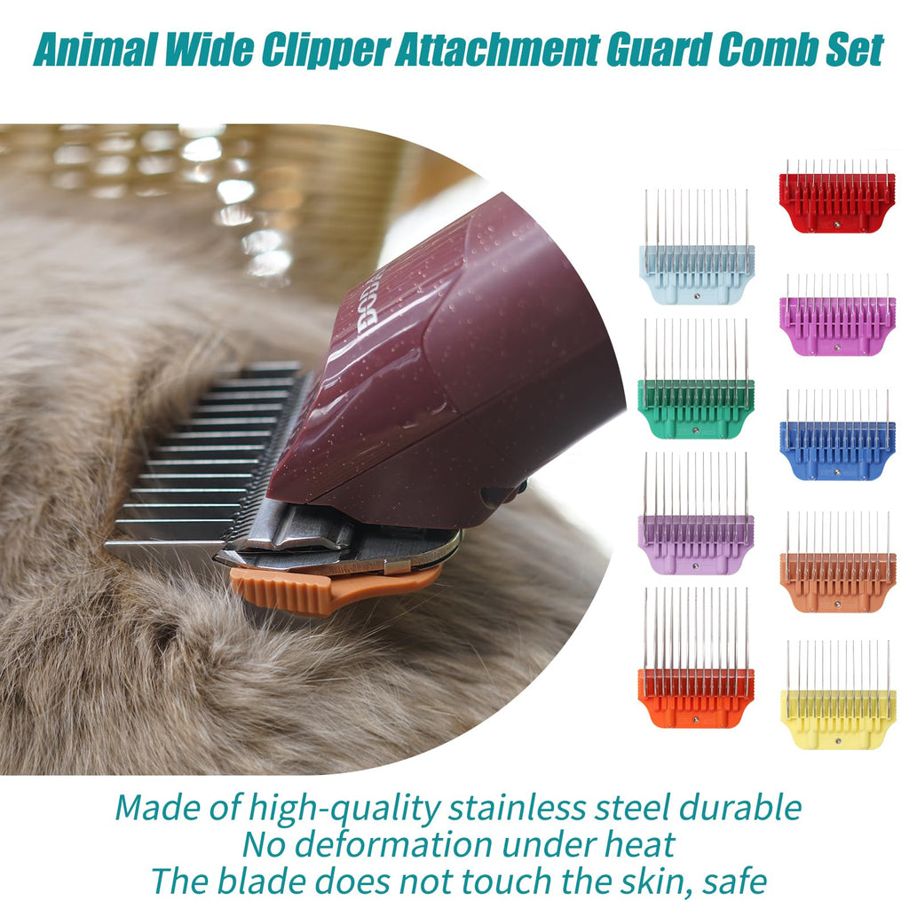 DOG Stainless Steel Wide Clipper Attachment Guard comb Set for A5 Series