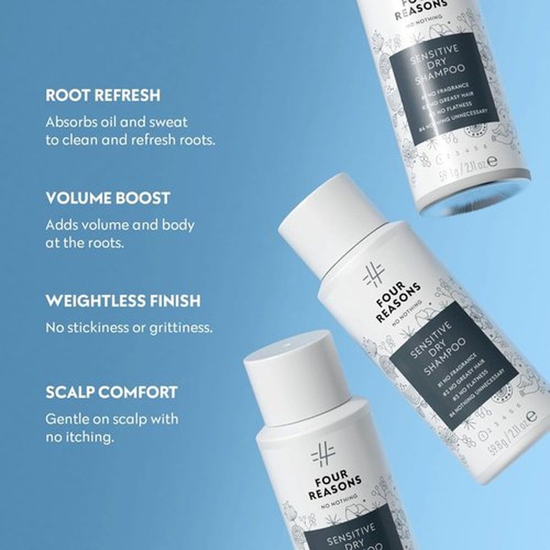 No Nothing Volumizing Dry Shampoo - Travel Size, Fragrance-Free & Hypoallergenic | 100ml for Sensitive Scalp