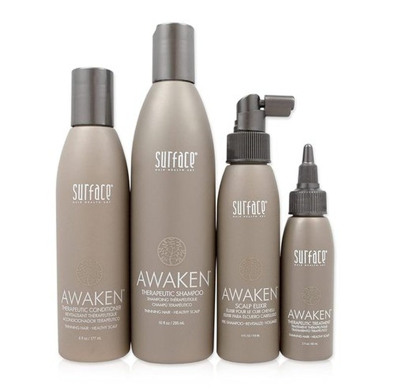 Surface Hair Awaken Kit - Shampoo, Conditioner & Scalp Elixir for Thinning Hair & Hair Loss