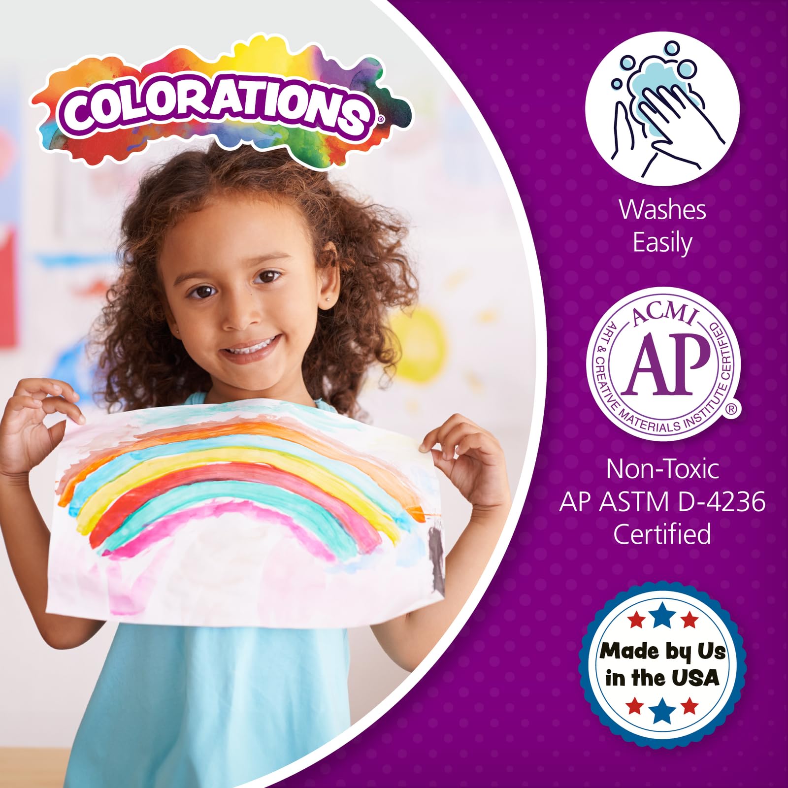 Colorations Paraben-Free Washable Red Tempera Paint for Kids, 1 Gallon