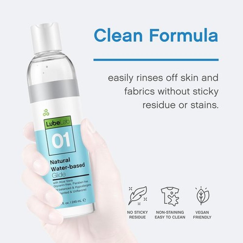 Lubelab Water-Based Personal Lubricant - 8.3 Fl Oz Aloe & Vitamin E, Hypoallergenic, pH-Balanced Gel