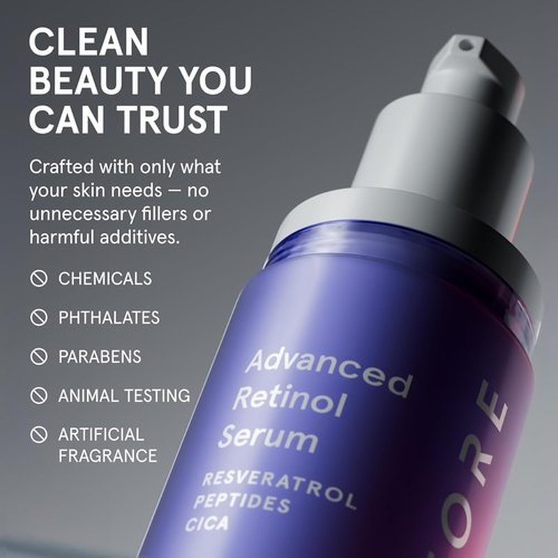 iRestore Retinol Serum for Face - 1% Retinol with Peptides & Hyaluronic Acid - Fragrance-Free Anti-Aging Night Serum for Sensitive Skin
