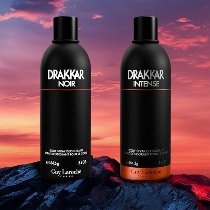 Guy Laroche Drakkar Intense Body Spray - Seductive Ambery Fougere Fragrance | Long-Lasting 5.8 Fl. Oz