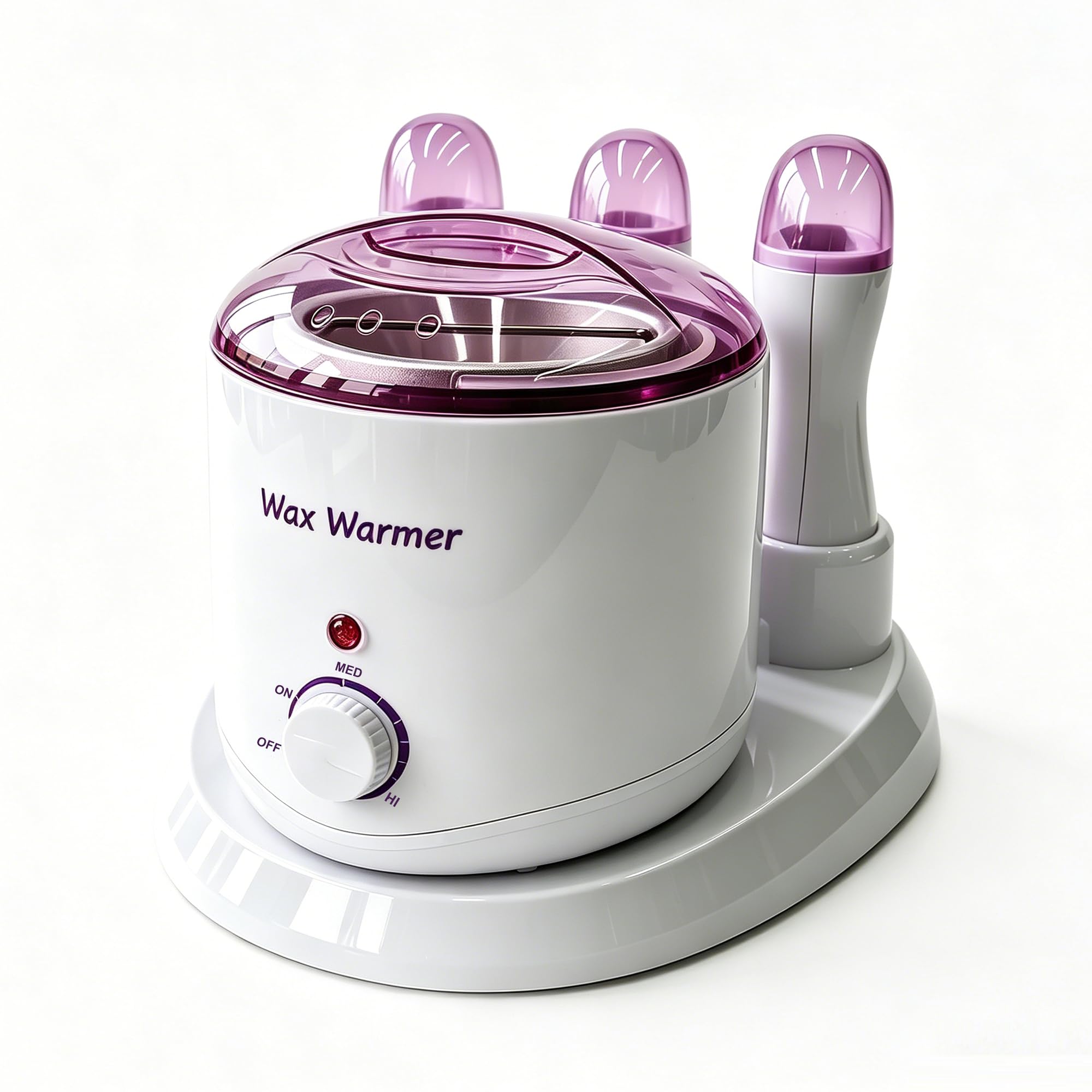 JOJOCOSMO 4 IN 1 Professional 800CC Wax Warmer + 3×100G Roll On Wax Machine with Independent Switches, Wax Warmer for Hair Removal, Depilatory Wax Heater Waxing Kit for women
