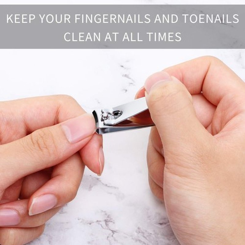 32 Pieces Stainless Steel Fingernail Nail Clipper Bulk Silver Portable Toenail Clippers Cutter Set